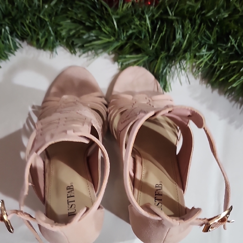 JustFab Blush Strappy Heels - Picture 8 of 8